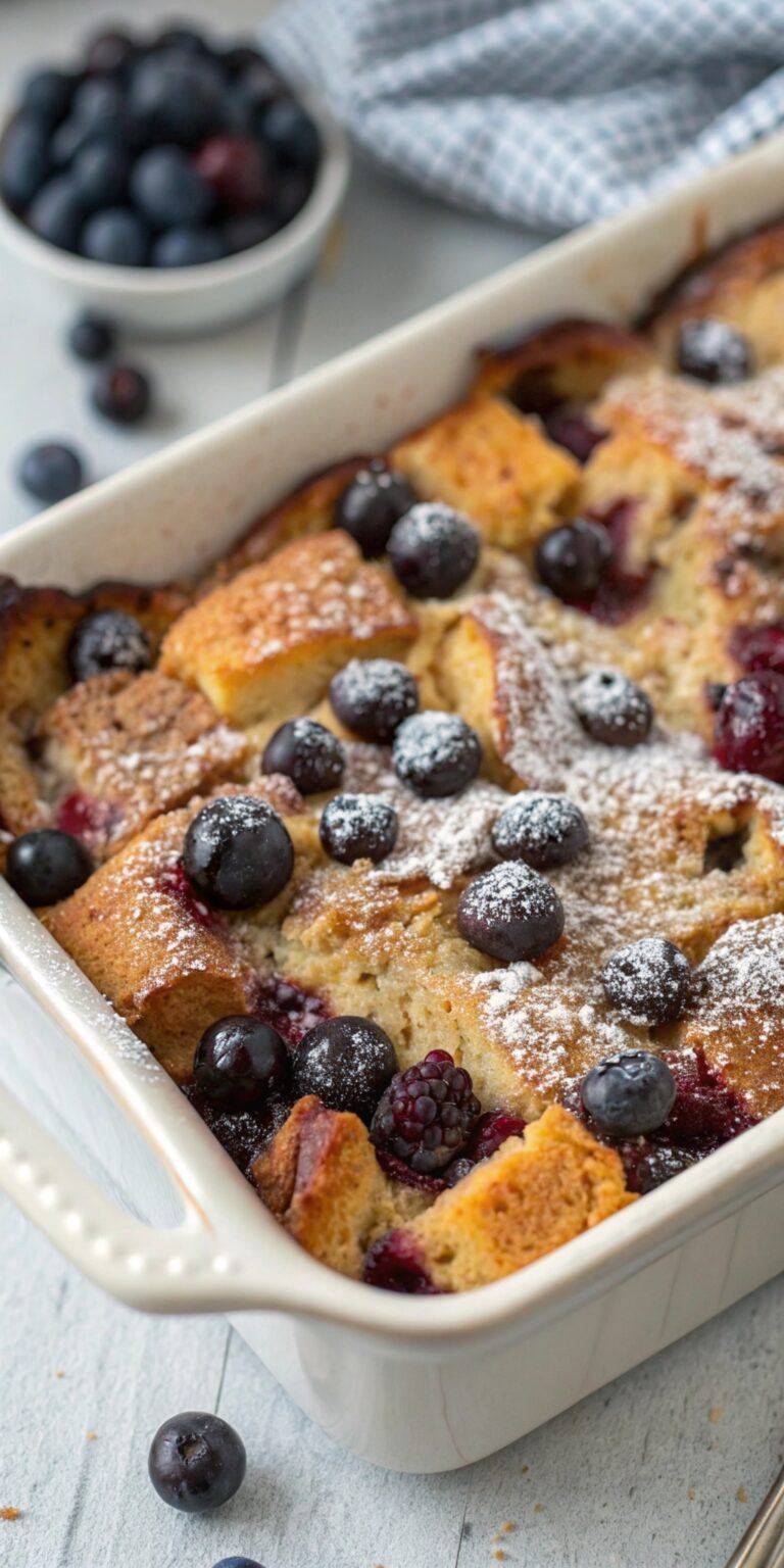 Vegan Blueberry French Toast Casserole: A Delicious Plant-Based Brunch